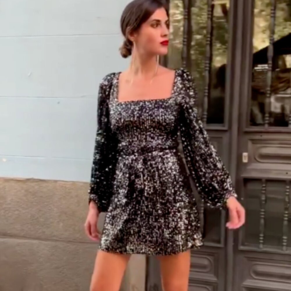 Zara Sequin Mini Dress - Picture 6 of 15